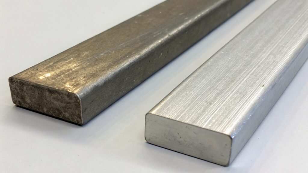 A side-by-side comparison chart visually showing the much higher tensile strength bar for 7075 compared to 6061.